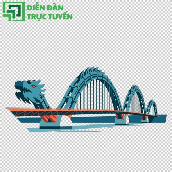 Cầu rồng đà nẵng vector free