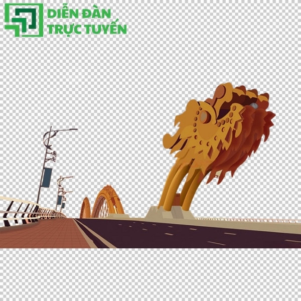 File thiết kế cầu rồng đà nẵng vector miễn phí