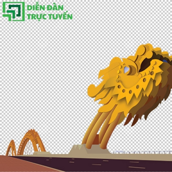 Hình ảnh cầu rồng đà nẵng vector