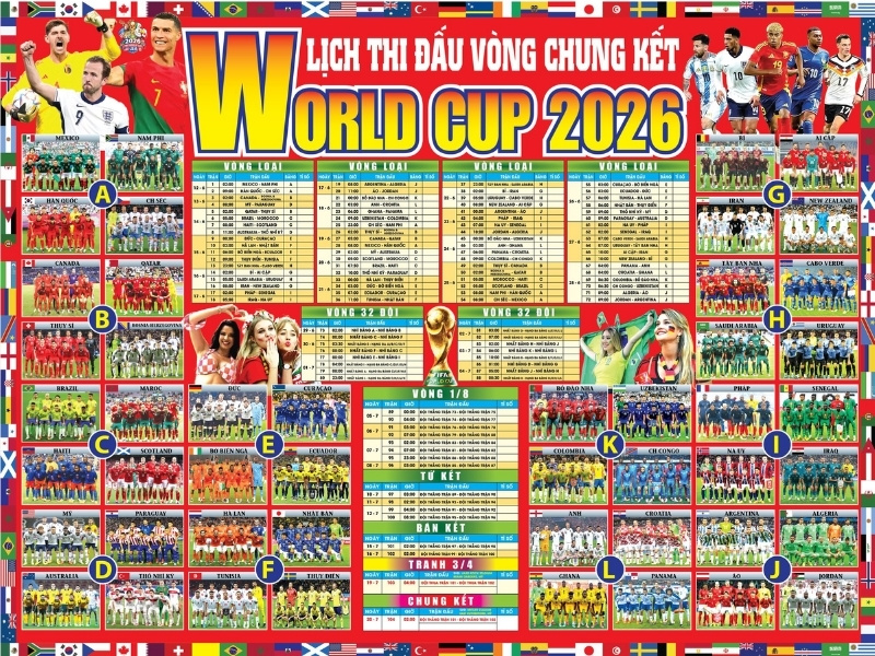 Tải file pdf lịch world cup 2026 bản in chuẩn