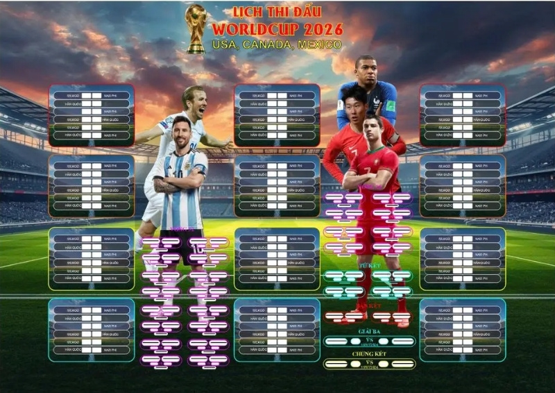 File lịch thi đấu world cup 2026 vector