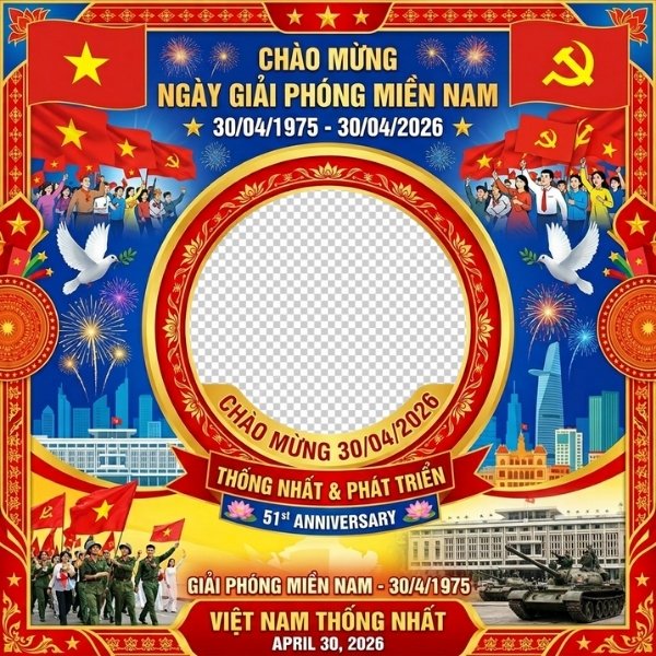 Download khung avatar ngày giải phóng miền Nam