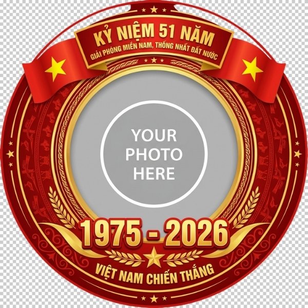 Khung avatar 51 năm giải phóng miền nam PNG