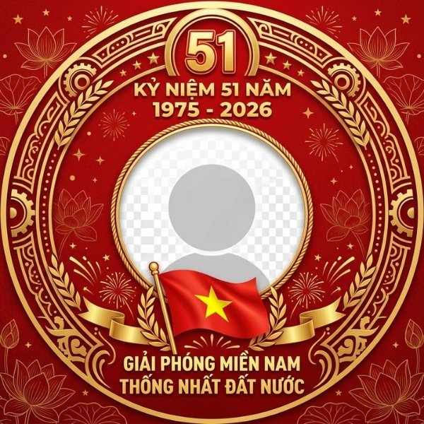 Mẫu khung avatar đẹp 30/4