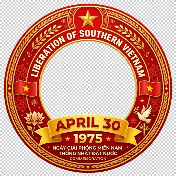 Tải ngay khung avatar 51 năm Giải phóng miền Nam – file vector/PNG chất lượng cao
