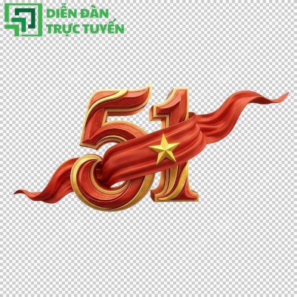 Logo 51 năm giải phóng miền nam vector
