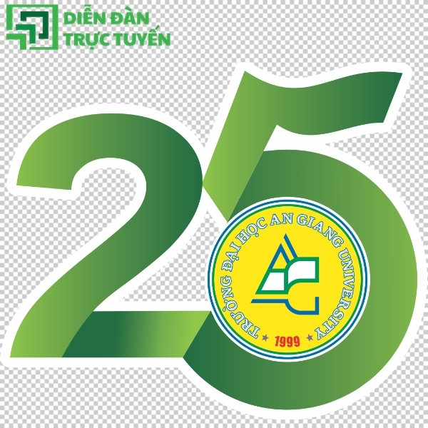 Logo Đại học An Giang kỉ niệm 25 năm thành lập