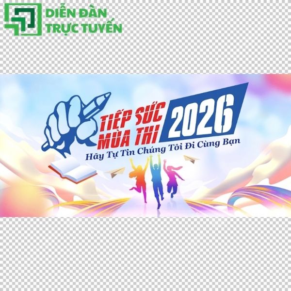 Mẫu banner tiếp sức mùa thi 2026