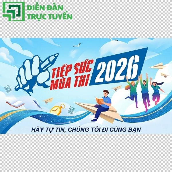 Mẫu băng rôn chương trình tiếp sức mùa thi 2026