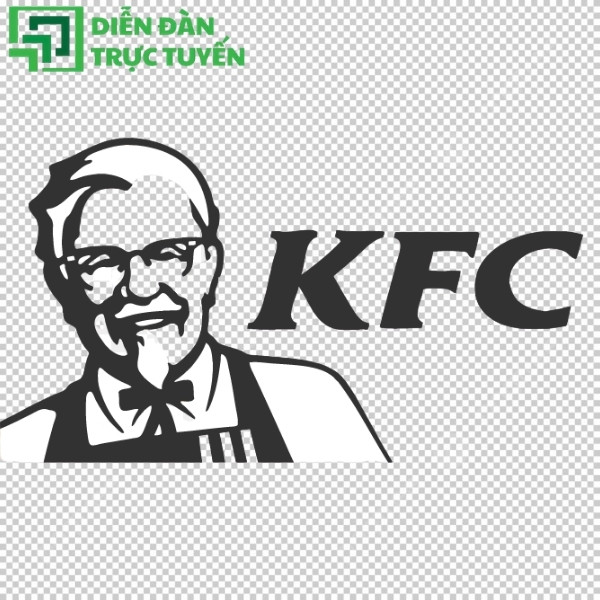 Logo KFC đen trắng