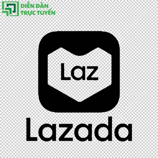 Biểu tượng logo lazada màu đen
